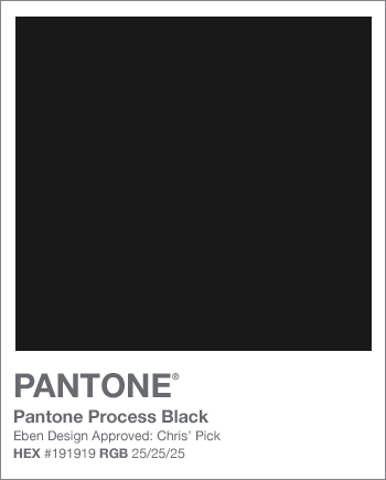 pantone color chart black